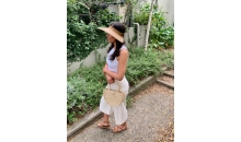 Open weave Panama Purse