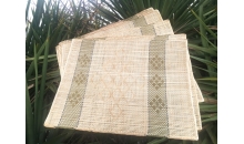 Hand woven Panama Placemats Design set x 6