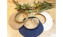 Hand woven natural fibres Mini Panama Visor