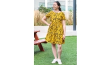 Tiered Dress Organic cotton Hand printed batik