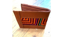 Leather & Kuna Appliques Unisex wallet